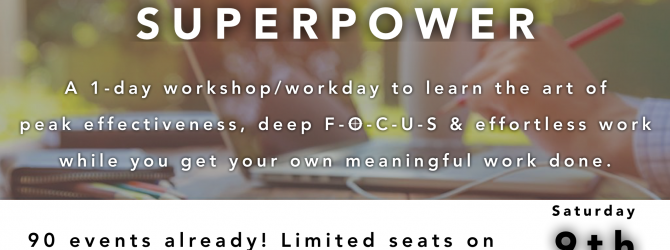 Atelier: De la productivité à l'état de grâce, le 9 décembre