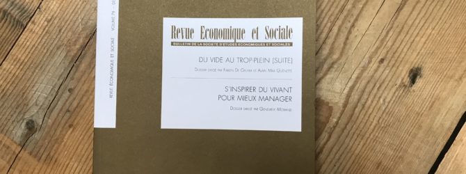 "S'inspirer du vivant pour mieux manager" dans la Revue Economique et Sociale